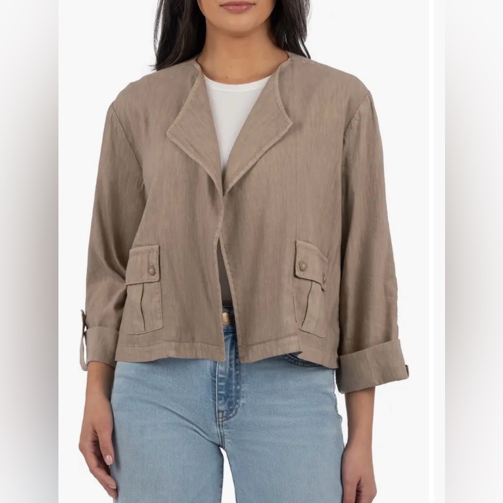 Kut from the Kloth Taupe Utility Jacket